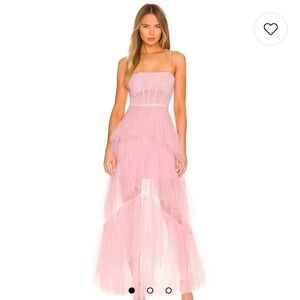 NWT BCBGMAXAZRIA Corset Tulle Gown in Pink Tint